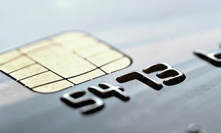 close up of credit card